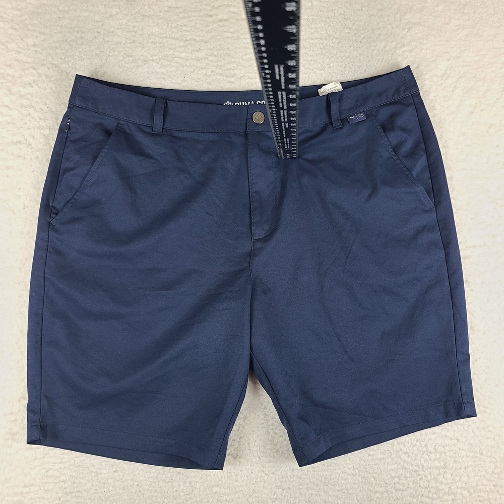PUMA Shorts Mens 38 Blue Navy 9" Inseam Hybrid Chino Performance Golf‎